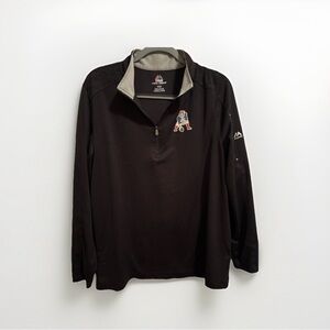 Majestic Men's New England Patriots Black Quarter-Zip Pullover with Collar